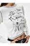 Printed T-Shirt Long Sleeve Crew Neck Slim Fit - 5