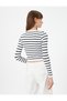 Crop T-Shirt Long Sleeve Crew Neck Slim Fit - 4