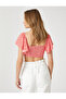 Floral Crop Blouse Gather Detailed Sleeves Flounce - 4