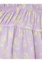 Short Madonna Collar Floral Dress Viscose Off-The-Shoulder Rubber Detail - 6