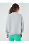 Women's Gray Melange Sweatshirt 3WAL10485IK - 4