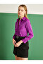 Gathered Satin Shirt