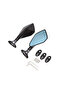 Motorcycle Back Universal Aluminum Scooters Racer Rearview Side View Mirror For Honda kawasaki Ya...
