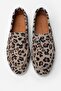 Vayne Beige Leopard Patterned Genuine Leather Flat Sole Women's Ballerinas - 8