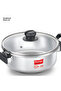 Svachh FLIP-ON Mini SS Pressure Cooker 18 cm-2 L with Glass Lid - 2