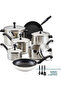 Classic Stainless Steel Cookware Pots and Pans Se | 15-Piece Cooking Set - FB50049 Silver