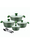 Essential Granite 10 pcs Cookware Sets  - Green - 2
