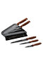 5pcs stainless steel non-stick coating wood pattern handle chef set - 2