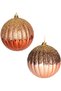 Christmas Ball, Gold Glitter, Gold-Bronze - Pack of 2, 10 cm