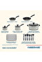 Cookstart Diamond Max Nonstick Cookware Pots and Pans Set 15 Piece - Silver - 3
