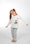 1-5 Years Old Children's Animal Print Cotton Long Sleeve Pajamas Set