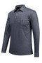 Men's Shirt Collar Sleeve Cuffs Pocket Gray Sweatshirt - 2