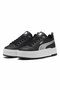 Women's Platform Sole Black Sneakers - 2