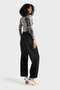 Women's Black Venus Carrot Fit Relaxed High-Waist Denim Jeans - 3