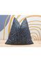 Black Gray Zigzag Pattern Woven Fabric Throw Pillow Cover