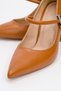 Pattaya Tan Skin Stone Detailed Women's Thin Heeled Shoes - 3