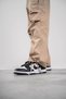Men's Trousers Fabric Cream Cargo Pockets Parachute Baggy - 4