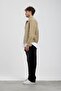 Men's Gabardine Seasonal Buttoned Green Loose Fit Jacket - 4