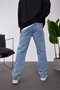 Pantaloni de blugi pentru bărbați 16271-Std Stonewashed Light Blue Baggy - 4