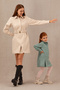Women's Cream Mini Size Woven Dress 50271162-Vr071 - 3