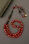 خرزات صلاة من العنبر الأحمر بحرفية مخصصة مع حلقات - 3