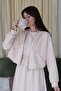Cream 2 Yarn Dress & Cardigan Set - 6