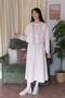 Cream 2 Yarn Dress & Cardigan Set