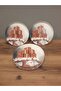 Nordic Keramika 22 cm Cake Plate - 6 Pieces New Year - 4