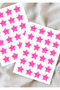Star Stickers for Teachers, 88 Pieces, 2 cm Size, Pink. - 3