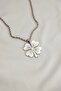 Big Clover Silver Color Steel Necklace - 5