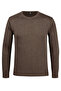 Men's Crew Neck Knitwear Mink Sweater Patterned Steel Knit Classic Fit - 4241C