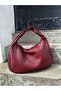 Women's Retro Large Bttg Shoulder Bag Claret Red - 5
