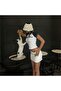 White Raglan Sleeve Racing ARM Short Sleeve Crop - 4