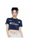 Navy Appare Currige Short Sleeve Crop - 2