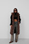 Hooded Inflatable Brown Maxi Vest