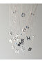 Evil Eye Beaded Letter Steel Necklace - Silver Color - 3