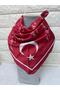 Red Atatürk Signed Turkish Flag Scarf - 23 April, 29 October, 19 May