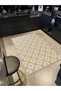 Angel Collection Yellow Beige Patterned Woven Base Modern Decorative Carpet Melek24