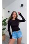 Finger Detail Basic Lycral Bicycle Collar Women's Body - 3
