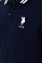 Men's Slim Fit Polo Neck Navy Blue Basic T-Shirt 50279569-Vr033 - 7