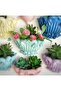 Wall Ornament Flower Pot, Decor Flower Pot Silicone Mold K-488, Polyester Stone Powder Plaster Mold - 8