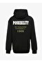 Black Hooded Collar Men's Sweatshirt - Tc3911 - 2