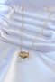 Gold Color Lotus Model Zircon Women's Necklace - 316L Steel TJ-BKO7578 - 2