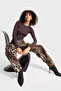 Women's Leopard Color Skater Fit Loose Cut Denim - 6