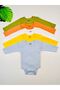 Pack of 5 100% Cotton Combed Long Sleeve Unisex Baby Bodysuit - 2