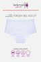 Women's Panties, High Waist Panties, White (S-M-L-Xl-2Xl-3Xl) 5-Pack 100% Soft Fabric - 2