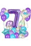 Purple Mermaid Concept 7 Years Old Balloon Set Mermaid Mermaid Theme Birthday Foil Balloon Set