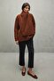 Hair Braid Knitted Sweater Brown - 4