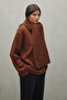 Hair Braid Knitted Sweater Brown - 2