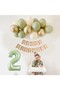 Retro Water Green Number Foil Balloon Mildew Green Pastel Balloon Chain Set Birthday Party Set Decoration - 4
